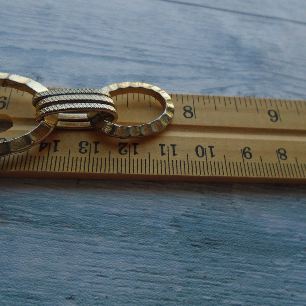 Mcm Two Tone Multi Textured Bracelet View 3